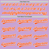 Custom Light Purple Orange-White Authentic Baseball Jersey