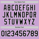 Custom Light Purple Black-White Authentic Baseball Jersey