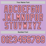 Custom Light Purple Medium Pink-Black Authentic Baseball Jersey