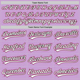 Custom Light Purple Pink-Black Authentic Baseball Jersey