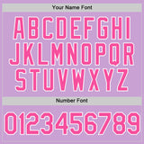 Custom Light Purple Pink-White Authentic Baseball Jersey