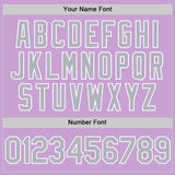 Custom Light Purple Gray-White Authentic Baseball Jersey