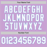 Custom Light Purple White-Light Blue Authentic Baseball Jersey