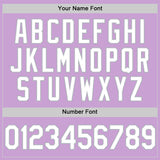 Custom Light Purple White-Gray Authentic Baseball Jersey