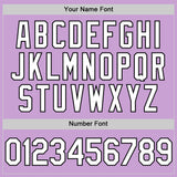 Custom Light Purple White-Black Authentic Baseball Jersey