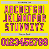 Custom Light Yellow Pink-Black Authentic Basketball Jersey