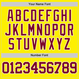 Custom Light Yellow Maroon-White Authentic Basketball Jersey