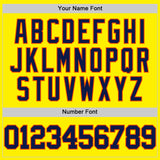Custom Light Yellow Navy-Orange Authentic Basketball Jersey