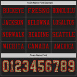 Custom Black Camo-Red Long Sleeve Authentic Football Jersey