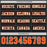 Custom Black Orange-White Long Sleeve Authentic Football Jersey