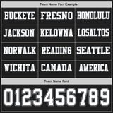 Custom Black White-Gray Long Sleeve Authentic Football Jersey