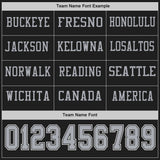 Custom Black Gray Long Sleeve Authentic Football Jersey