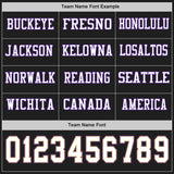 Custom Black White Old Gold-Purple Long Sleeve Authentic Football Jersey