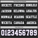 Custom Black White Purple-Gray Long Sleeve Authentic Football Jersey