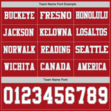 Custom Red White-Gray Long Sleeve Authentic Football Jersey