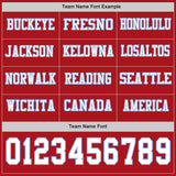 Custom Red White-Light Blue Long Sleeve Authentic Football Jersey