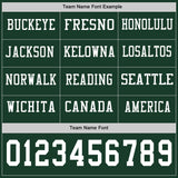 Custom Green White Long Sleeve Authentic Football Jersey