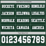 Custom Green White-Gray Long Sleeve Authentic Football Jersey