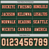 Custom Green Cream-Red Long Sleeve Authentic Football Jersey