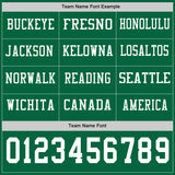 Custom Kelly Green White Long Sleeve Authentic Football Jersey