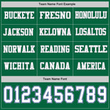 Custom Kelly Green White Royal-Gray Long Sleeve Authentic Football Jersey