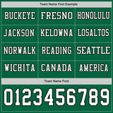 Custom Kelly Green White-Black Long Sleeve Authentic Football Jersey