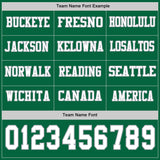Custom Kelly Green White-Gray Long Sleeve Authentic Football Jersey