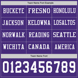 Custom Purple White Long Sleeve Authentic Football Jersey
