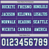 Custom Purple White Black-Teal Long Sleeve Authentic Football Jersey