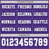 Custom Purple White-Gray Long Sleeve Authentic Football Jersey