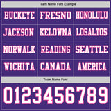 Custom Purple White-Pink Long Sleeve Authentic Football Jersey
