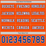 Custom Orange Royal-White Long Sleeve Authentic Football Jersey