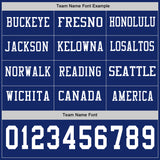 Custom Royal White Long Sleeve Authentic Football Jersey