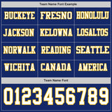 Custom Royal White-Gold Long Sleeve Authentic Football Jersey
