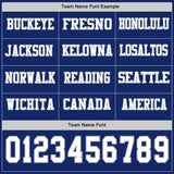 Custom Royal White-Gray Long Sleeve Authentic Football Jersey