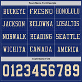 Custom Royal Cream Long Sleeve Authentic Football Jersey