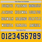 Custom Gold Navy-White Long Sleeve Authentic Football Jersey
