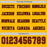 Custom Gold Crimson-Black Long Sleeve Authentic Football Jersey