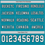 Custom Teal White-Black Long Sleeve Authentic Football Jersey