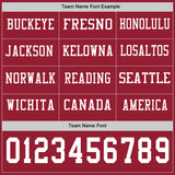 Custom Cardinal White Long Sleeve Authentic Football Jersey