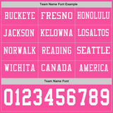Custom Pink White Long Sleeve Authentic Football Jersey