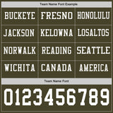Custom Olive White Long Sleeve Salute To Service Authentic Football Jersey