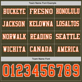 Custom Olive Orange-White Long Sleeve Salute To Service Authentic Football Jersey