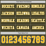 Custom Olive Gold-White Long Sleeve Salute To Service Authentic Football Jersey