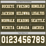 Custom Olive White-Old Gold Long Sleeve Salute To Service Authentic Football Jersey