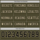 Custom Olive Black-Cream Long Sleeve Salute To Service Authentic Football Jersey