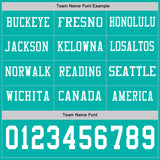 Custom Aqua White Long Sleeve Authentic Football Jersey