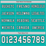 Custom Aqua White-Black Long Sleeve Authentic Football Jersey