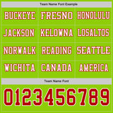 Custom Neon Green Red-White Long Sleeve Authentic Football Jersey
