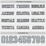 Custom White Silver-Black Long Sleeve Authentic Football Jersey